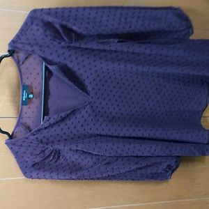 NWOT Babaton purple silk blouse